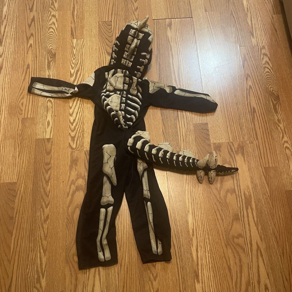 HalloweenCostumes.com Toddler Stegosaurus Fossil Costume for Kids, Black/Brown - Picture 10 of 10